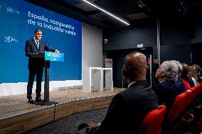Pedro Sanchez Closes The Event 'Spain, Vanguard Of The Green Industry' - Madrid