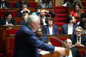 PM Bayrou general policy statement at the National Assembly - Paris