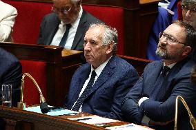 PM Bayrou general policy statement at the National Assembly - Paris