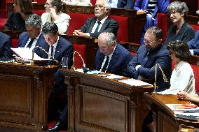 PM Bayrou general policy statement at the National Assembly - Paris