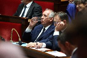 PM Bayrou general policy statement at the National Assembly - Paris