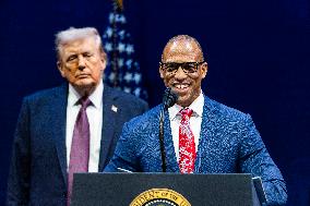 President Trump speaks at the religious liberty commission at DC?s Museum of the Bible