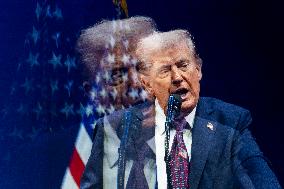 President Trump speaks at the religious liberty commission at DC’s Museum of the Bible