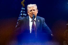 President Trump speaks at the religious liberty commission at DC’s Museum of the Bible