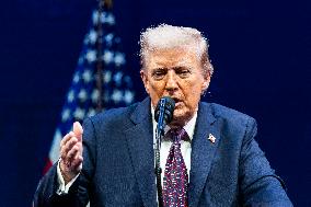 President Trump speaks at the religious liberty commission at DC’s Museum of the Bible