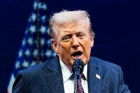 President Trump speaks at the religious liberty commission at DC’s Museum of the Bible