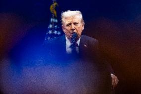 President Trump speaks at the religious liberty commission at DC’s Museum of the Bible