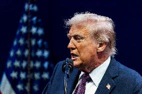 President Trump speaks at the religious liberty commission at DC’s Museum of the Bible