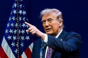 President Trump speaks at the religious liberty commission at DC’s Museum of the Bible