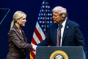 President Trump speaks at the religious liberty commission at DC?s Museum of the Bible