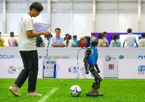 2025 Asia-Pacific Robot World Cup Qingdao International Invitational Football Tournament in Qingdao