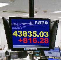 Nikkei stock index surges