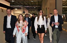 Alessandra Ambrosio visits MICAM - Milan