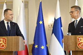 President of Poland Karol Nawrocki in Finland