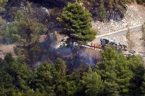 Fire in Partanna Forest - Italy