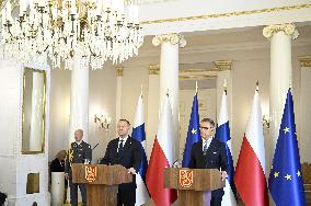 President of Poland Karol Nawrocki in Finland
