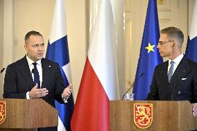 President of Poland Karol Nawrocki in Finland