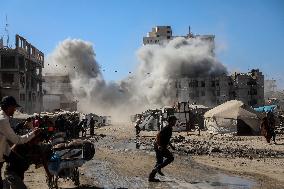 sraeli Forces Intensified Airstrikes On Gaza City - Palestine