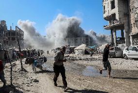 sraeli Forces Intensified Airstrikes On Gaza City - Palestine