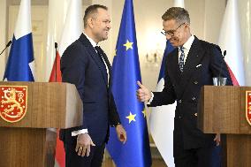 President of Poland Karol Nawrocki in Finland