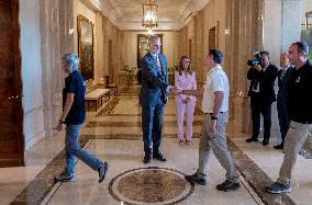 King Felipe VI At Royal Audience - Madrid