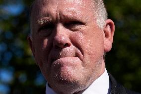 Tom Homan speaks with reporters - Washington