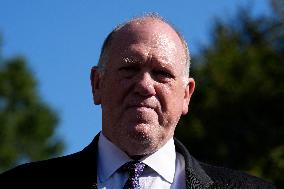 Tom Homan speaks with reporters - Washington