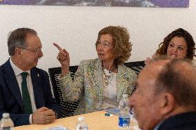 Queen Sofia Visits the Food Bank Association of Ceuta - Spain