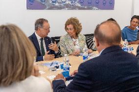 Queen Sofia Visits the Food Bank Association of Ceuta - Spain