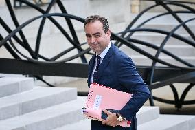 French Minister for the Armed Forces Sebastien Lecornu arrives at the Elysee FA