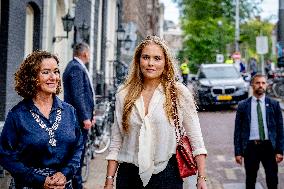 Princess Amalia Visits Amsterdam City Council - Netherlands