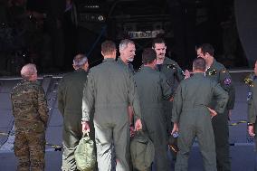 King Visits European Tactica Airlift Centre In Zaragoza - Spain