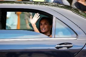 Queen Letizia At Women, Sport And Society Forum - Madrid