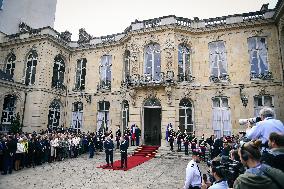 Handover Ceremony At Hotel de Matignon in Paris FA