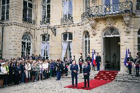 Handover Ceremony At Hotel de Matignon in Paris FA