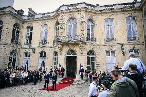 Handover Ceremony At Hotel de Matignon in Paris FA