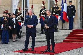 Handover Ceremony At Hotel de Matignon in Paris FA