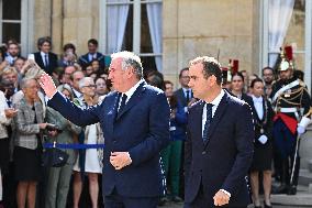 Handover Ceremony At Hotel de Matignon in Paris FA