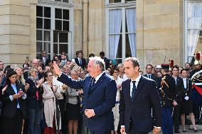 Handover Ceremony At Hotel de Matignon in Paris FA
