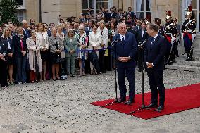 Handover Ceremony At Hotel de Matignon - Paris