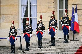 Handover Ceremony At Hotel de Matignon in Paris FA