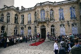 Handover Ceremony At Hotel de Matignon in Paris FA