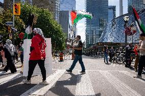 Pro-Palestinian Protesters Gather In Toronto - Canada