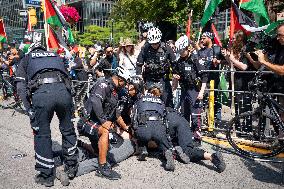 Pro-Palestinian Protesters Gather In Toronto - Canada