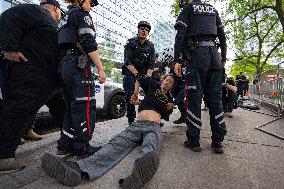 Pro-Palestinian Protesters Gather In Toronto - Canada