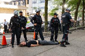 Pro-Palestinian Protesters Gather In Toronto - Canada