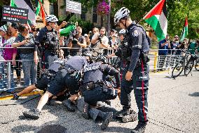 Pro-Palestinian Protesters Gather In Toronto - Canada