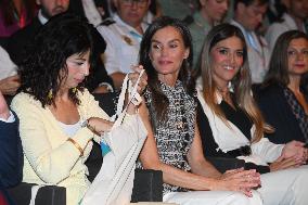 Queen Letizia Presides Over Third Human Trafficking Congress - Madrid