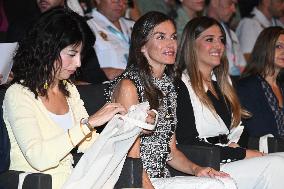 Queen Letizia Presides Over Third Human Trafficking Congress - Madrid