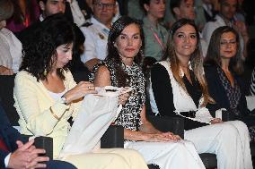 Queen Letizia Presides Over Third Human Trafficking Congress - Madrid